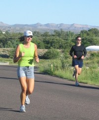 Photo of Julie and Joe at the halfway point