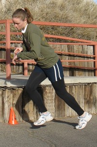 Photo of Julie E. starting the first 5k